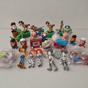 Vtg Toy Story Burger King Kids Meal Toys Woody Buzz Potato Head Slinky Set of 23